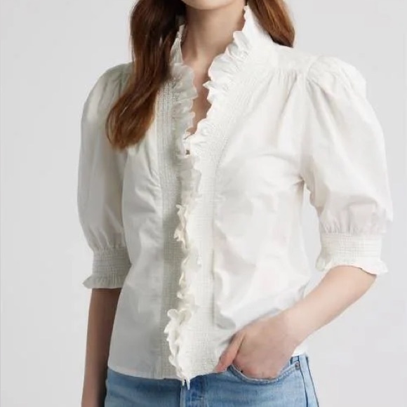 Love the Label Zuri Green Ruffled Blouse - Picture 5 of 6